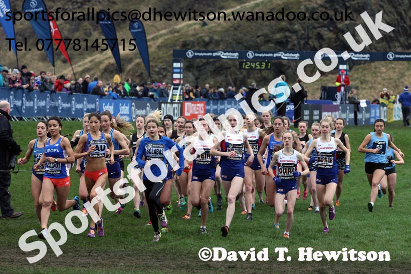 Junior womens Great Edinburgh Cross Country, 2017 Great Edinburgh Cross Country. Photo: David T. Hewitson/Sports for All PIcs